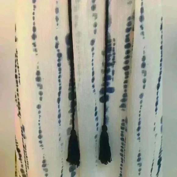 KNOX ROSE SHIFT YOKE TIE-DYE LOOK BOHO EMBROIDERY CASUAL SUMMER DRESS SIZE MED - Picture 12 of 16